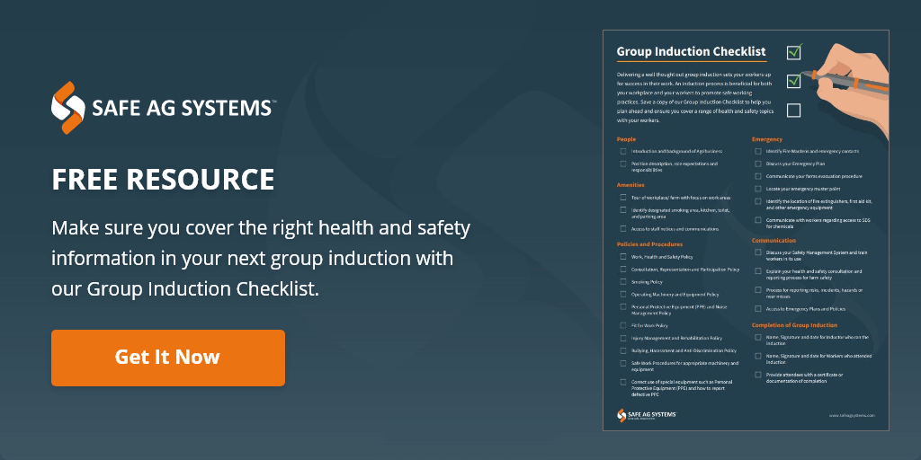 What is best practice for Work Health and Safety Group Inductions?
